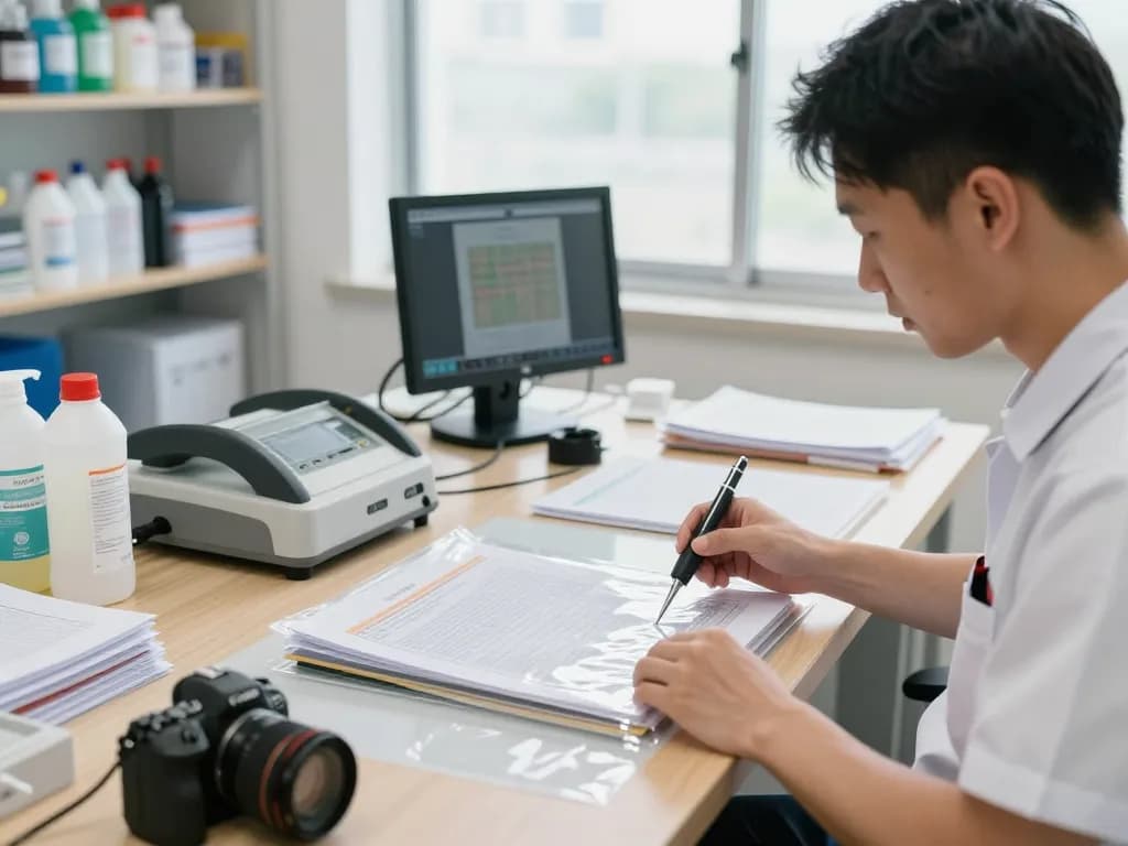 bóc sổ đỏ ép plastic restoration process in a clean workspace showing expert handling of documents
