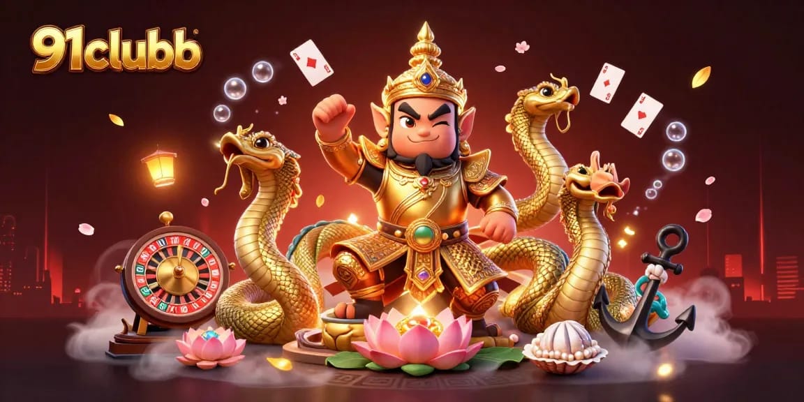 Engage with winning strategies at 91clubb through this dynamic casino-themed illustration.