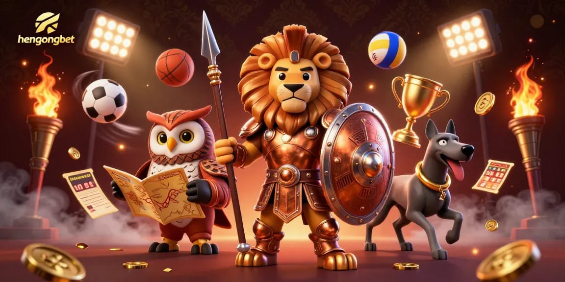 Experience thrilling gameplay at hengongbet with a dynamic casino scene featuring iconic gaming elements.