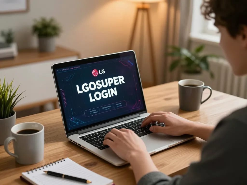 Connect and play LGOSUPER LOGIN with your laptop in a cozy home office gaming setup.
