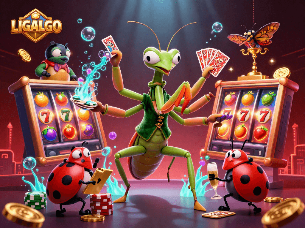 LIGALGO invites players to enjoy thrilling jackpot slots with vibrant characters and elements.