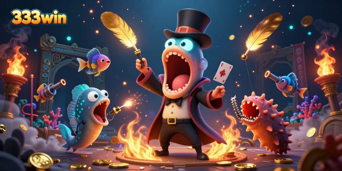 333win invites players to enjoy thrilling fish shooting games with 3D cartoon sea creatures in an energetic atmosphere.