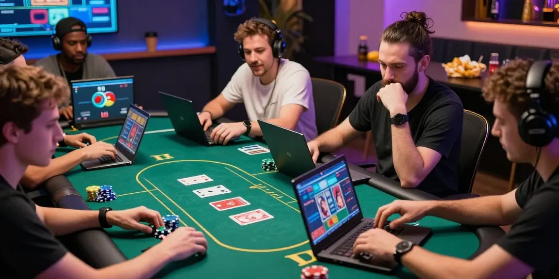 Engaging online poker scene with players using Alternatif Link Nagapoker for a thrilling game.
