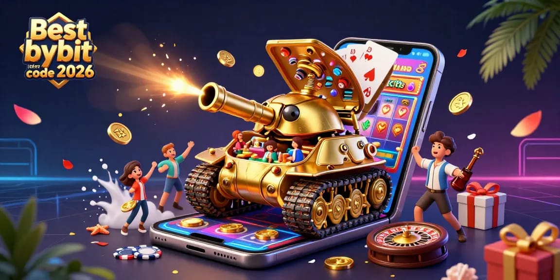 Spin and win with the Best bybit referral code 2026 in a vibrant casino scene!