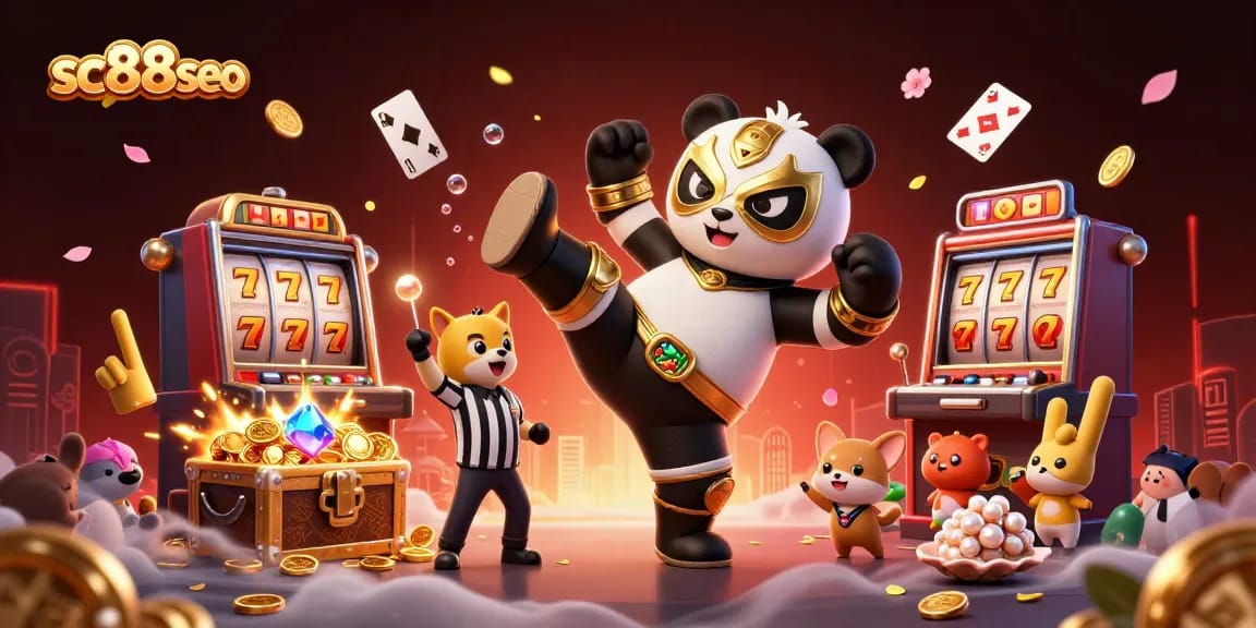 Engage with slots and jackpots at SC88SEO with vibrant animated characters and rich game elements.