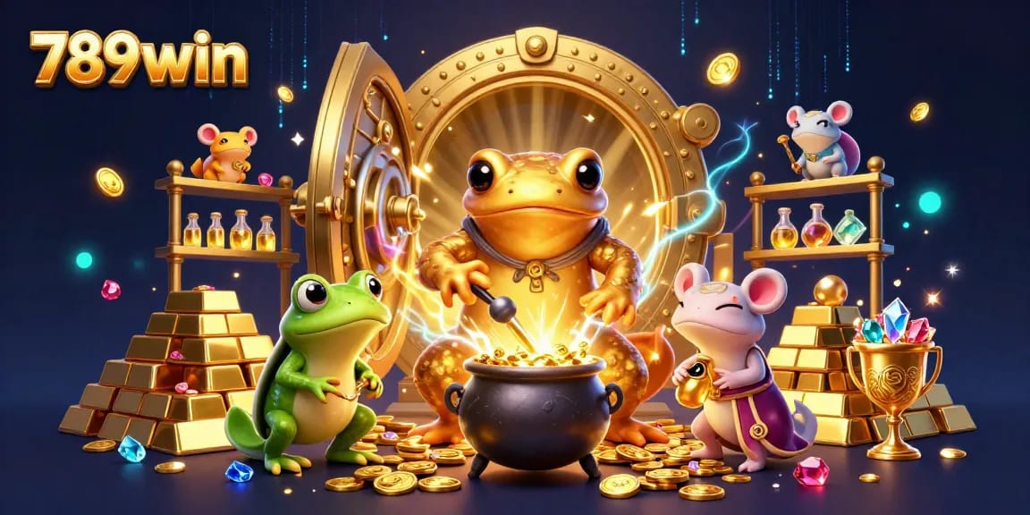 Experience the magic and excitement of 789win's alchemist transforming coins in a thrilling casino setting.