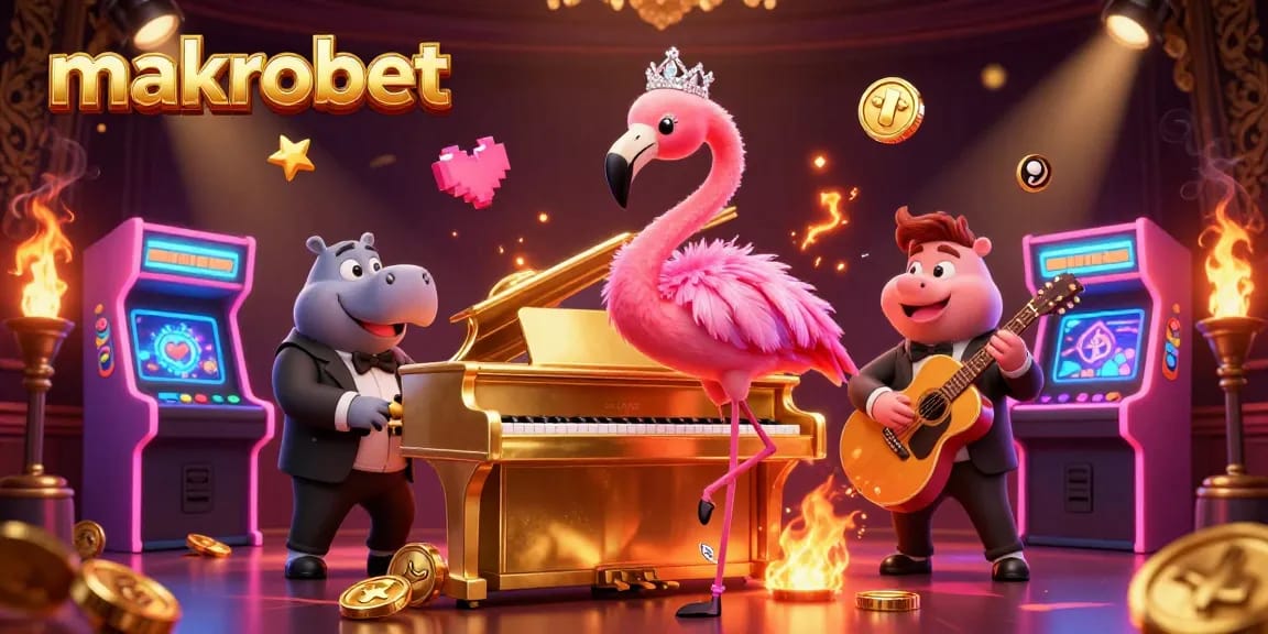 Makrobet ile kazançlı oyun deneyimi sunan renkli casino atmosferi.