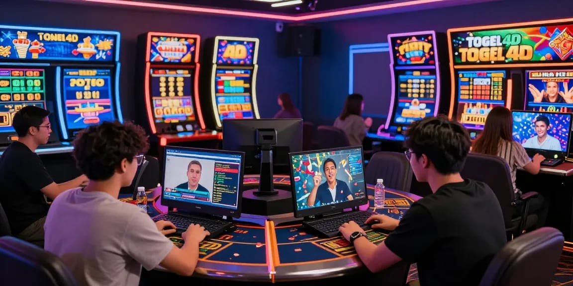Engaging online gambling experience showcasing players on Link Alternatif Togel88, surrounded by vibrant graphics and live game statistics.