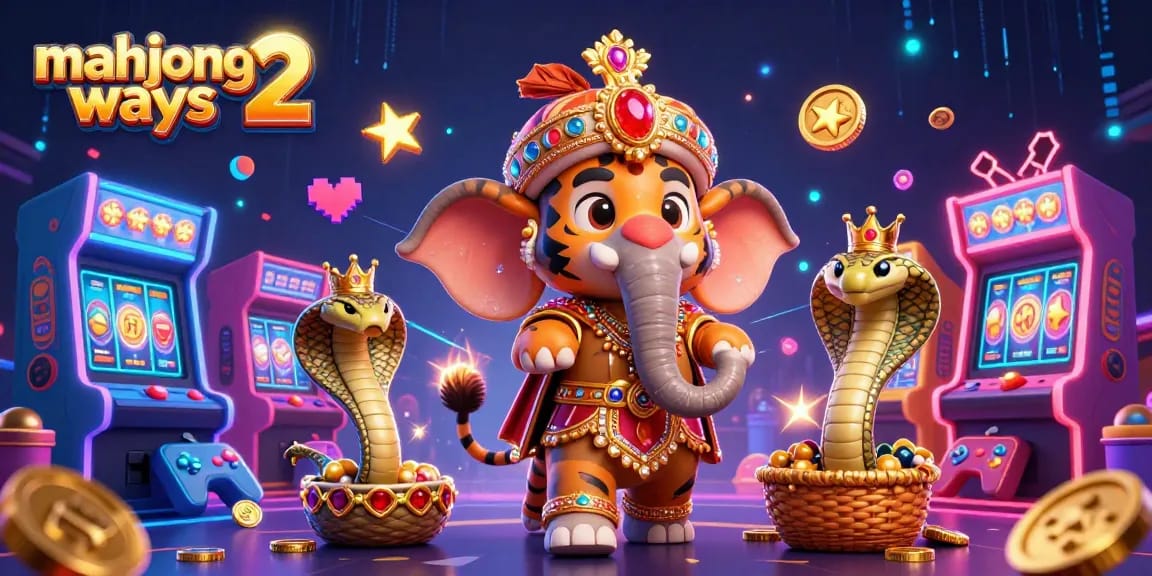 Engage with mahjong ways 2 in a lively casino full of colorful games and vibrant characters.