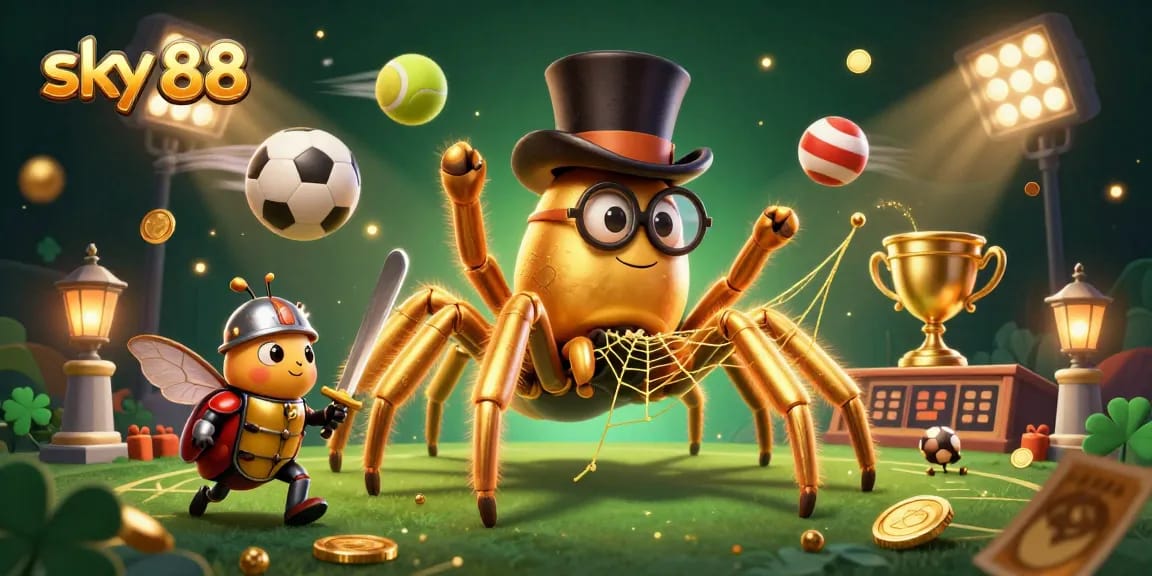 Engage with sky 88 adventures in a vibrant casino scene featuring thrilling elements and characters.