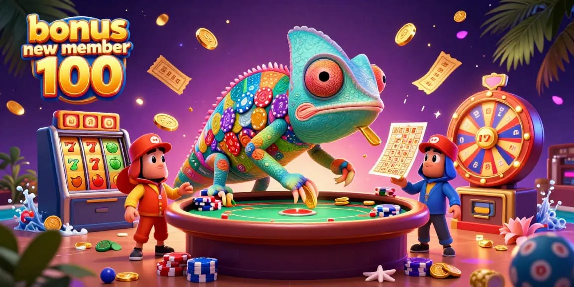 Spin and win with the exciting bonus new member 100 at our vibrant casino illustration.