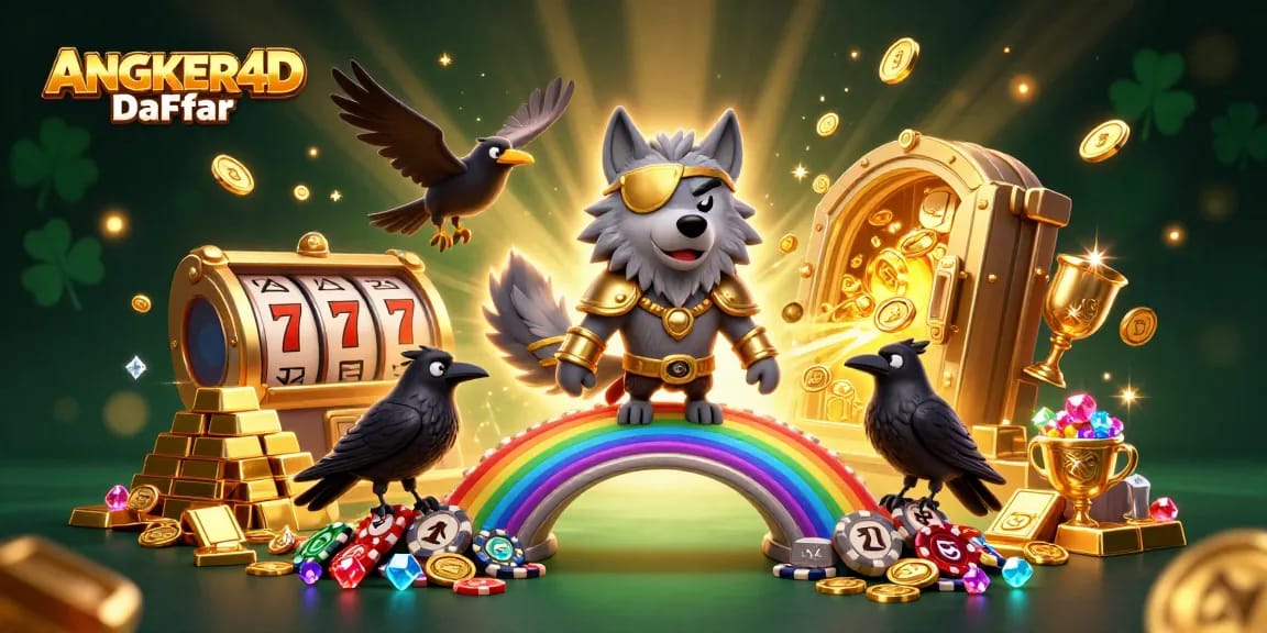 Experience the thrill with ANGKER4D Daftar, featuring a dynamic casino scene filled with winnings.
