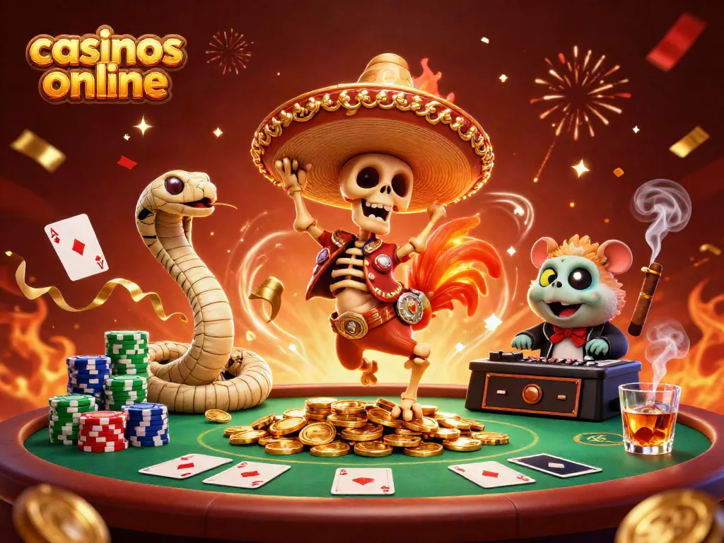 Los casinos online ofrecen diversión emocionante con un gallo mariachi y un DJ hámster animando el juego.
