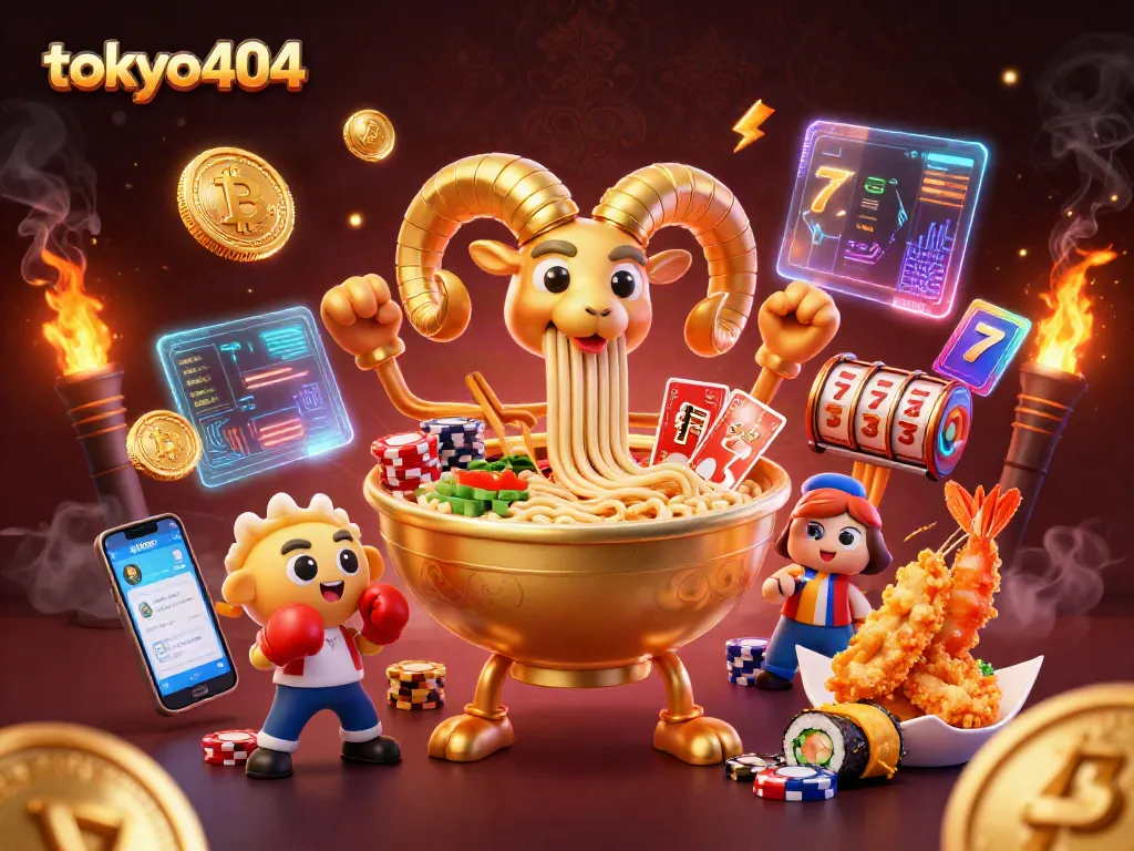 Engage in action at tokyo404 with vibrant casino characters dealing cards and stacking chips.