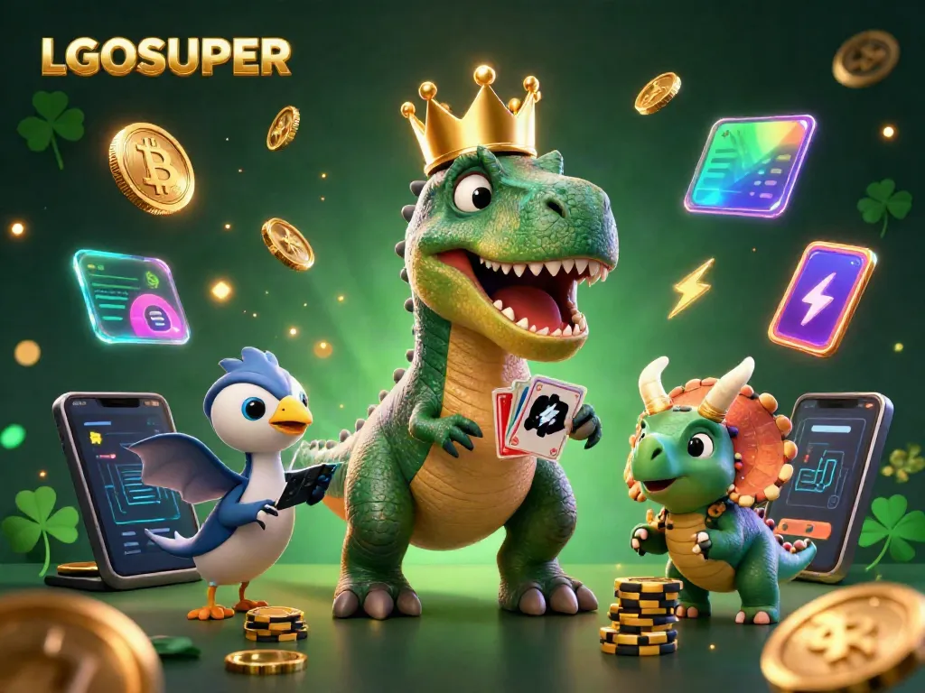 Engage with entertaining games at LGOSUPER featuring vibrant characters and casino elements.