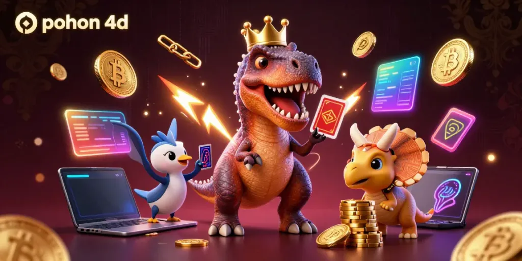 Experience thrilling games at pohon 4d with dinosaurs, cards, and glowing crypto coins for maximum excitement.