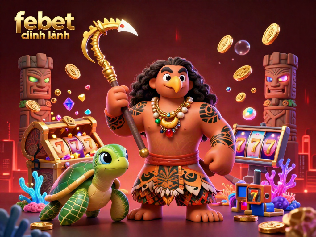 Engage in exciting gameplay with febet chính hãng featuring a vibrant Polynesian-style casino scene.