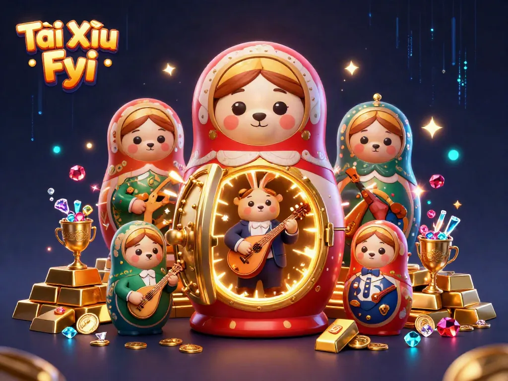 Experience the excitement of Tài Xỉu Fyi with engaging characters and vibrant casino elements.