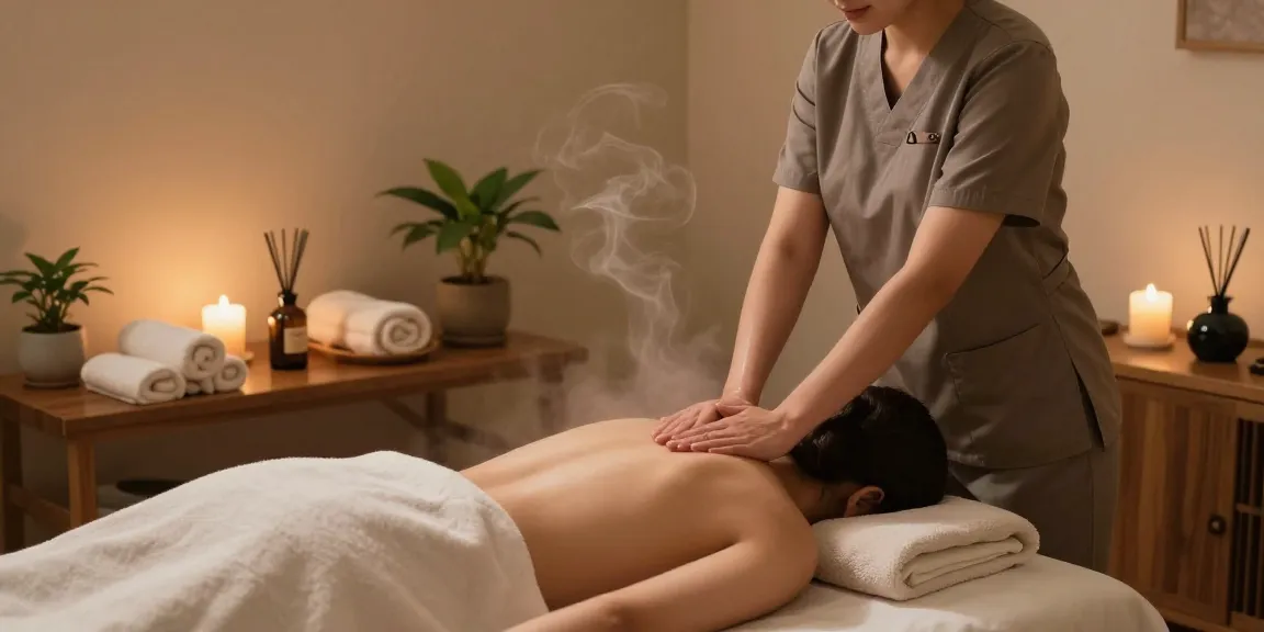 Relaxing 안양출장마사지 therapy in a serene room with calming ambiance.