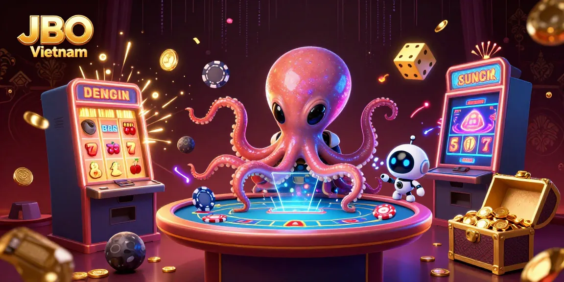 Experience the exciting world of JBO Vietnam with this detailed casino illustration.