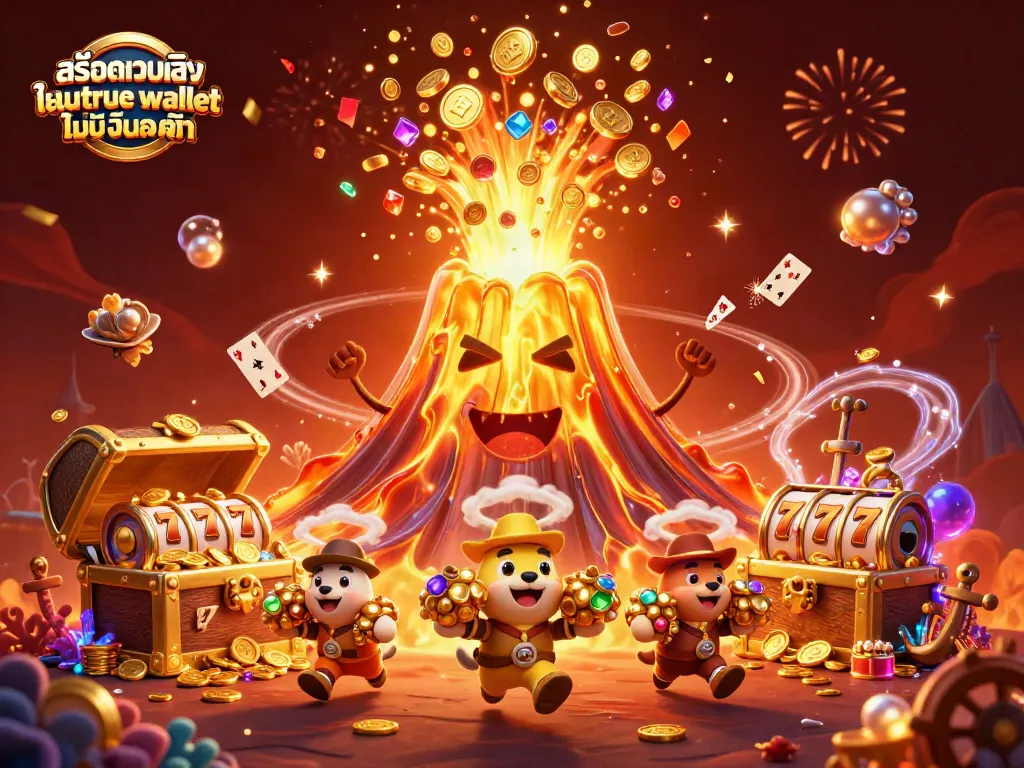 สล็อตเว็บตรง ฝากถอน true wallet ไม่มี ขั้นต่ํา ที่แสดงการตี Jackpot ด้วยการตกกระทบของเงินและเพชร