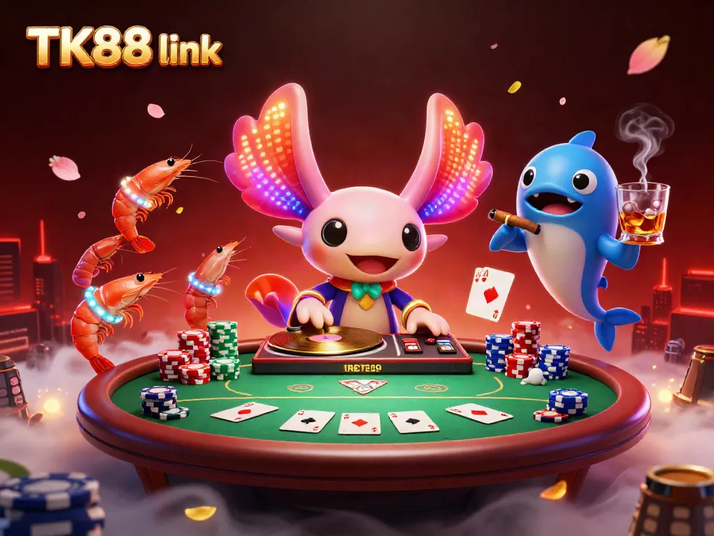 Experience the thrill of TK88 link with vibrant characters and dynamic casino elements