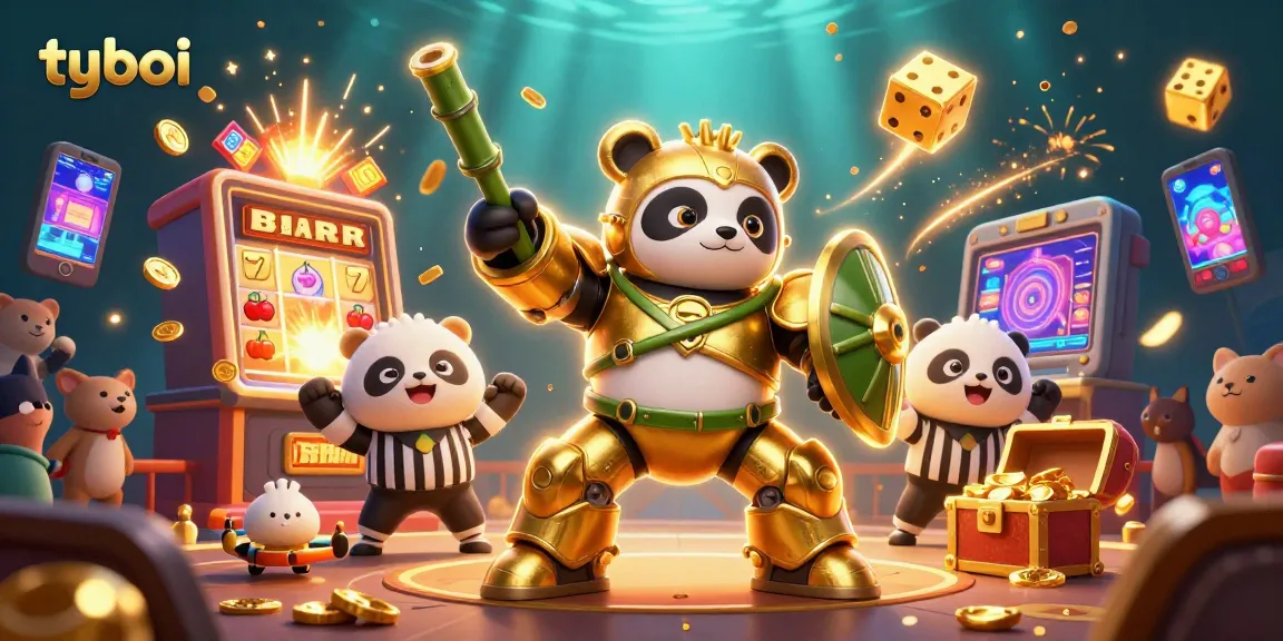Engage with tyboi's vibrant 3D casino scene, showcasing exciting games and immersive experiences.