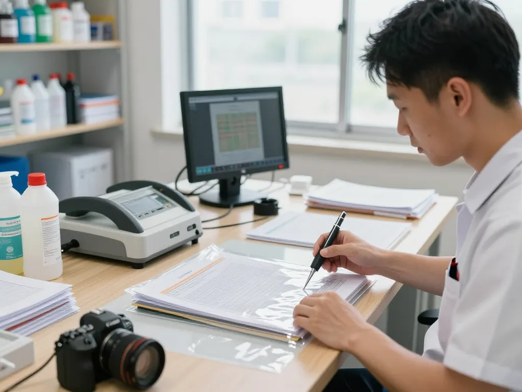 bóc sổ đỏ ép plastic restoration process in a clean workspace showing expert handling of documents