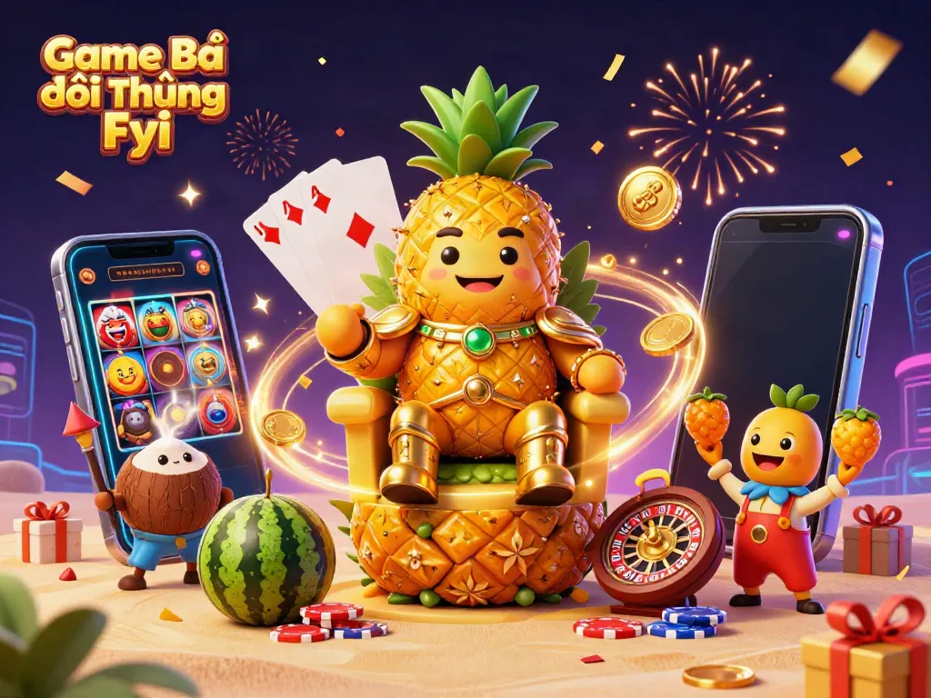 Experience the thrill of Game Bài Đổi Thưởng Fyi with vibrant casino characters and gaming elements.