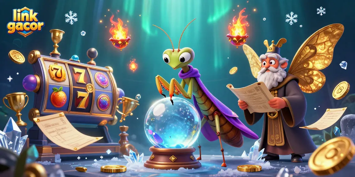 Engage with the thrilling world of link gacor through this enchanting 3D illustration featuring fortune tellers and dynamic game elements.