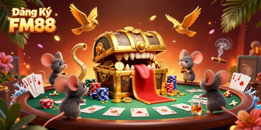 Engage in Đăng Ký FM88 to uncover thrilling casino adventures, showcasing unique characters and vibrant gaming elements.