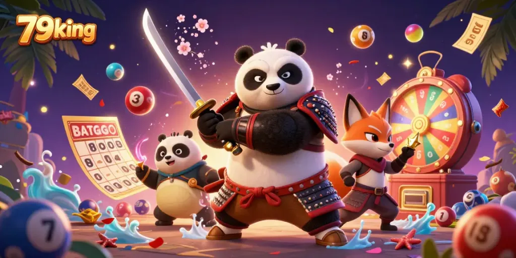 79king's exciting samurai panda and ninja fox spinning lottery with dynamic casino elements