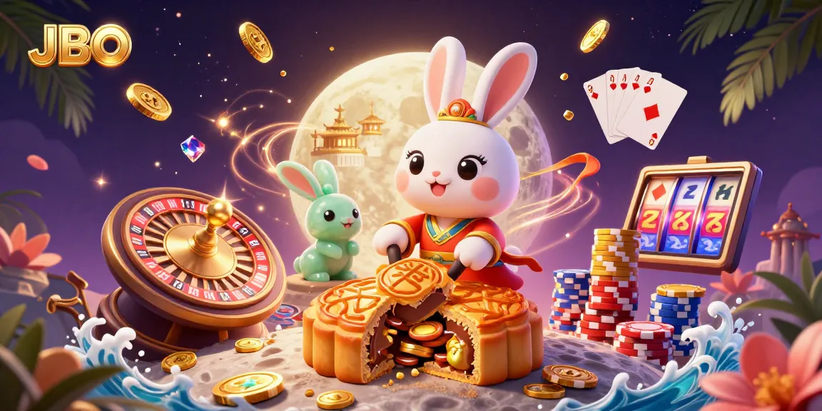 Engage with JBO's exciting gaming experience featuring the moon rabbit and poker elements.