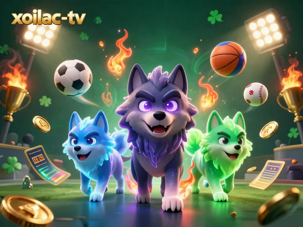 Experience the excitement of xoilac-tv with this thrilling sports betting illustration!