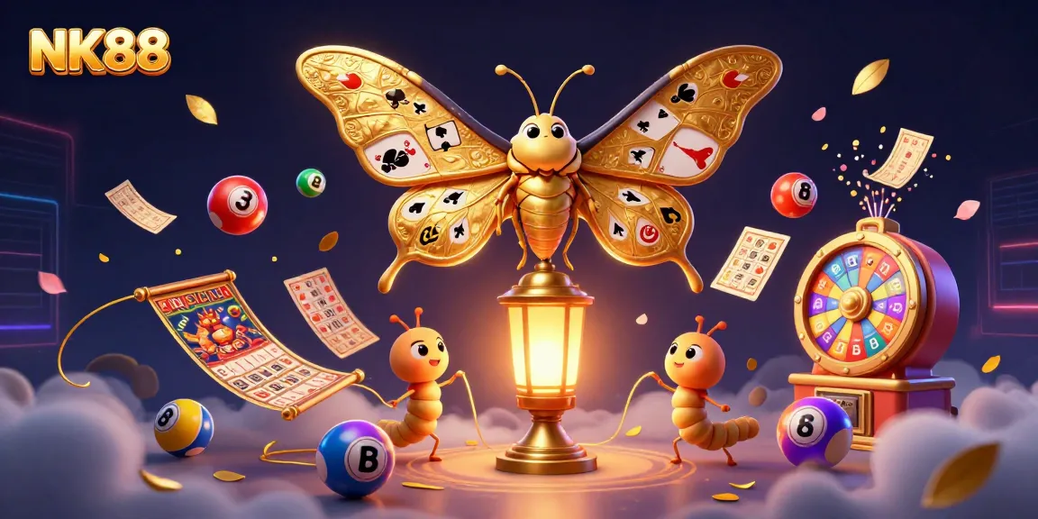 Experience thrilling gameplay at NK88 with dynamic casino scenes featuring vibrant lottery elements and exciting prizes.