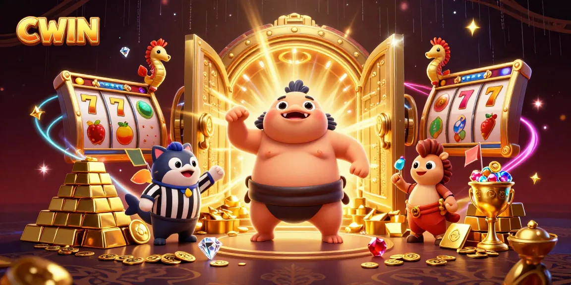CWIN: Engage in winning slot experiences surrounded by vibrant underwater themed characters and treasures.
