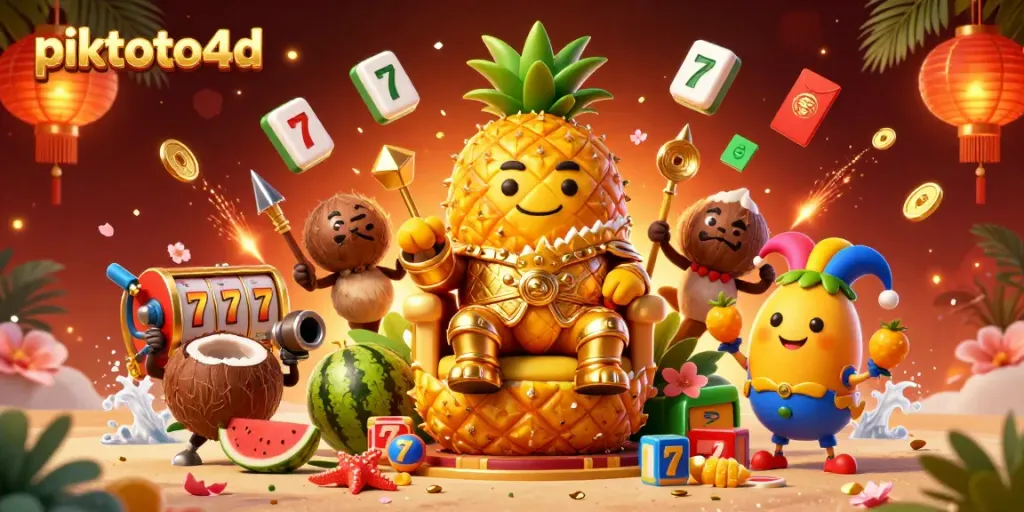 Experience the thrilling world of piktoto4d with a vibrant 3D cartoon scene of fun characters celebrating gaming adventures.