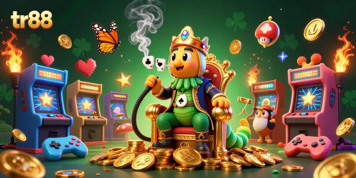 Experience thrilling gaming with tr88's captivating 3D casino adventure illustration featuring vibrant characters.