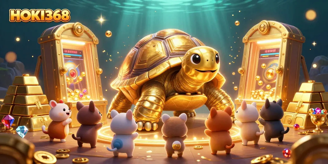 Spin the HOKI368 pinball machine tortoise, revealing treasures in this interactive gambling experience.