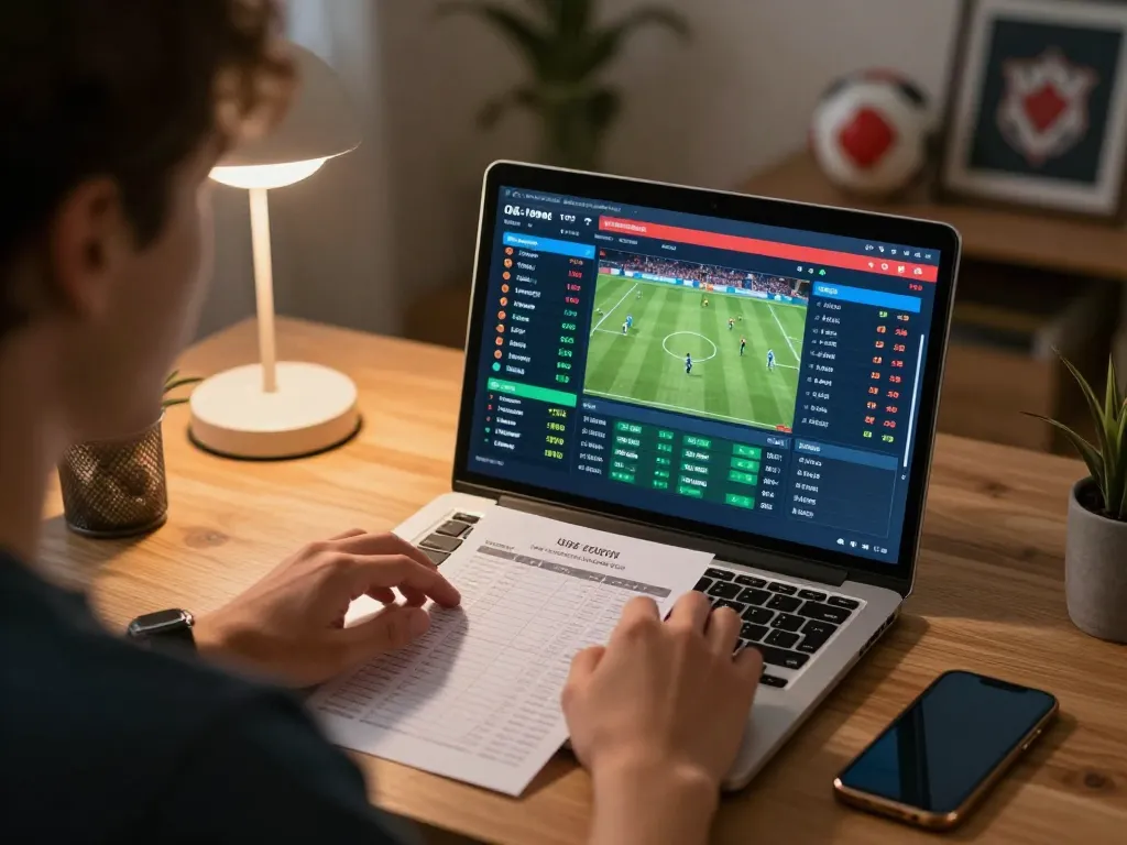 Engaging user actively placing bets on 7m sports outcomes through laptop interface