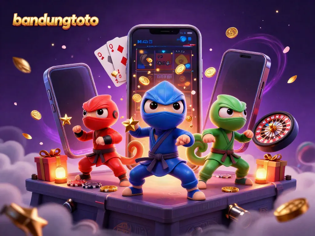 Engage with bandungtoto's thrilling slots through a vibrant ninja chameleon scene.