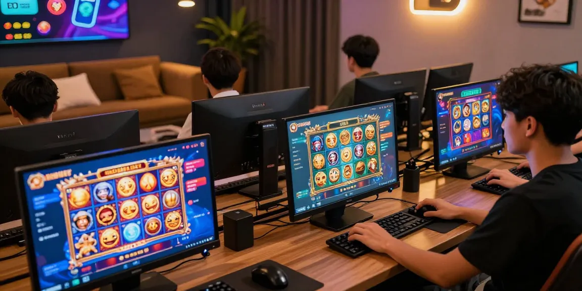 Engaging gaming scene showcasing players enjoying deposit tanpa minimal slot games online.