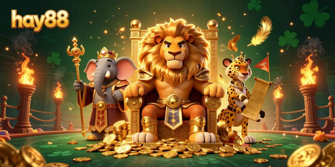 Experience exciting wins at hay88 with fierce lion king and dynamic gaming elements in a regal atmosphere.