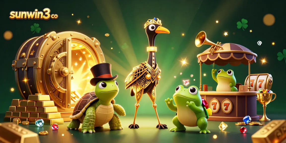 Experience thrilling winnings at sunwin3 co with a vibrant casino scene featuring animated characters and dynamic game elements.