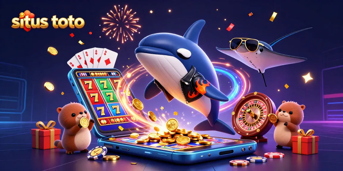 Engage with situs toto's exciting gaming scene featuring colorful slot game elements.