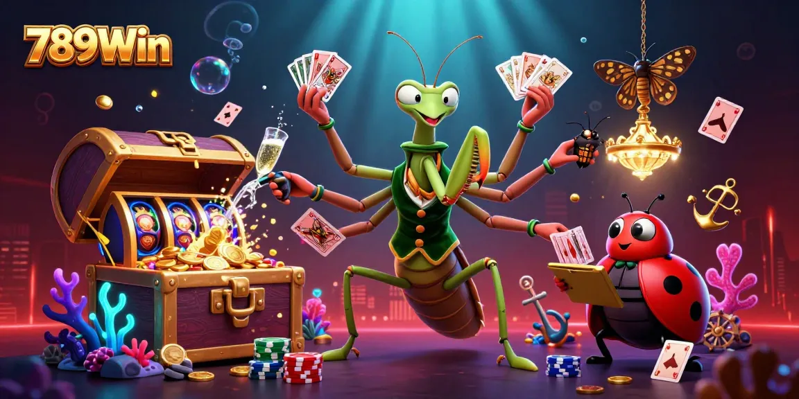 Immerse in the vibrant world of 789Win as the mantis dealer presents exciting casino games with stunning visuals.
