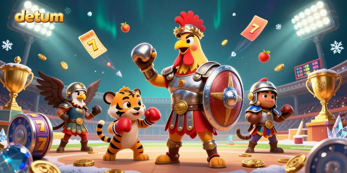 Experience exhilarating gaming action with datum's vibrant cartoon gladiator and immersive casino elements.