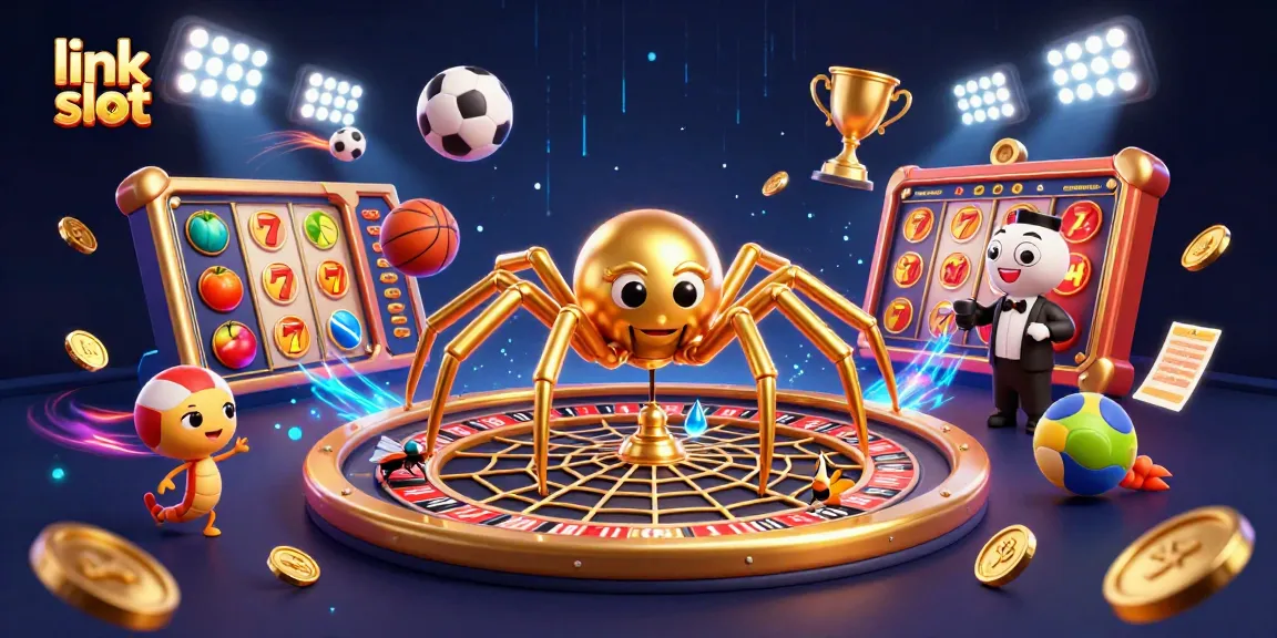 Elevate your game with the link slot featuring a spinner web of chance in an electrifying casino world.