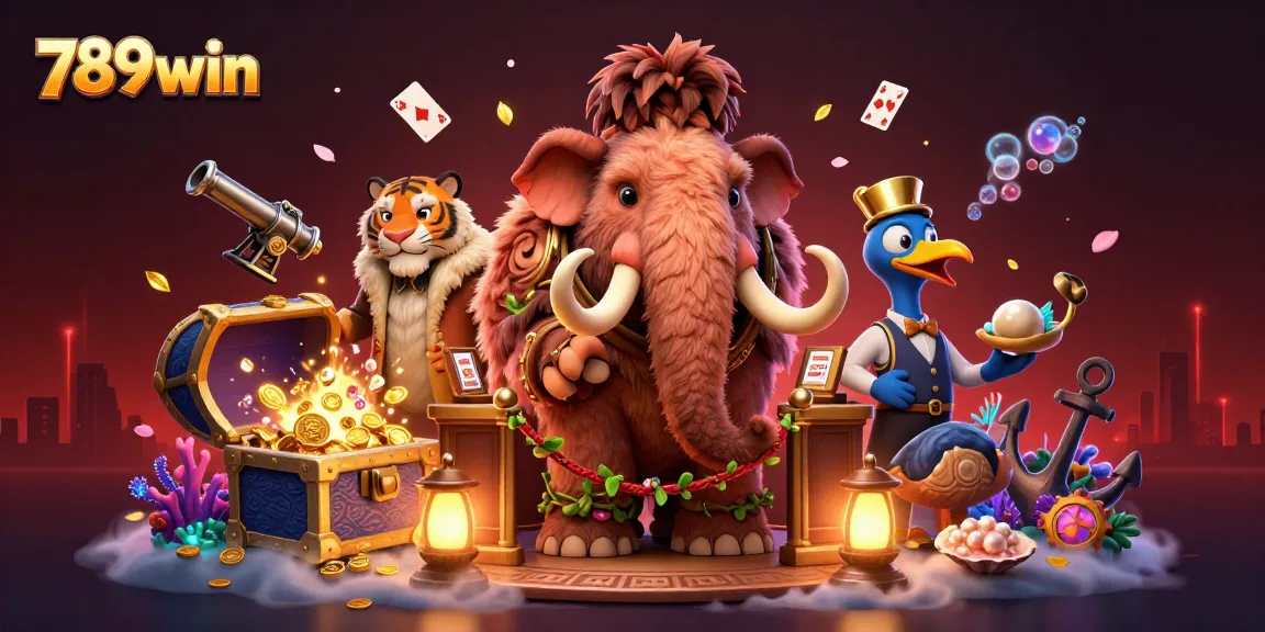 Engage with enticing games at 789win, featuring a bustling casino scene with characters and vibrant effects.