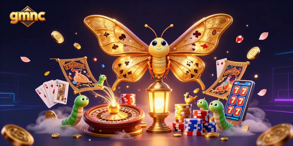 Experience vibrant casino magic with GMNC—a captivating illustration showcasing gaming elements and excitement.
